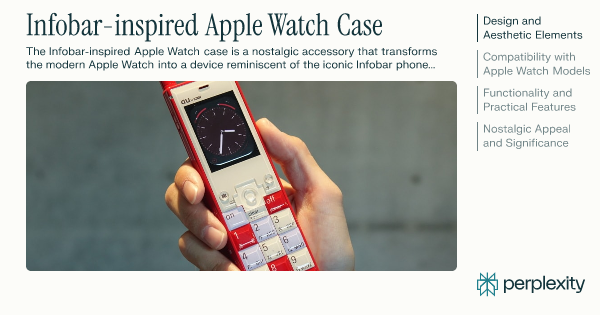 初代INFOBAR型 Apple Watch Case｜ INFOBARの最新情報はこちら