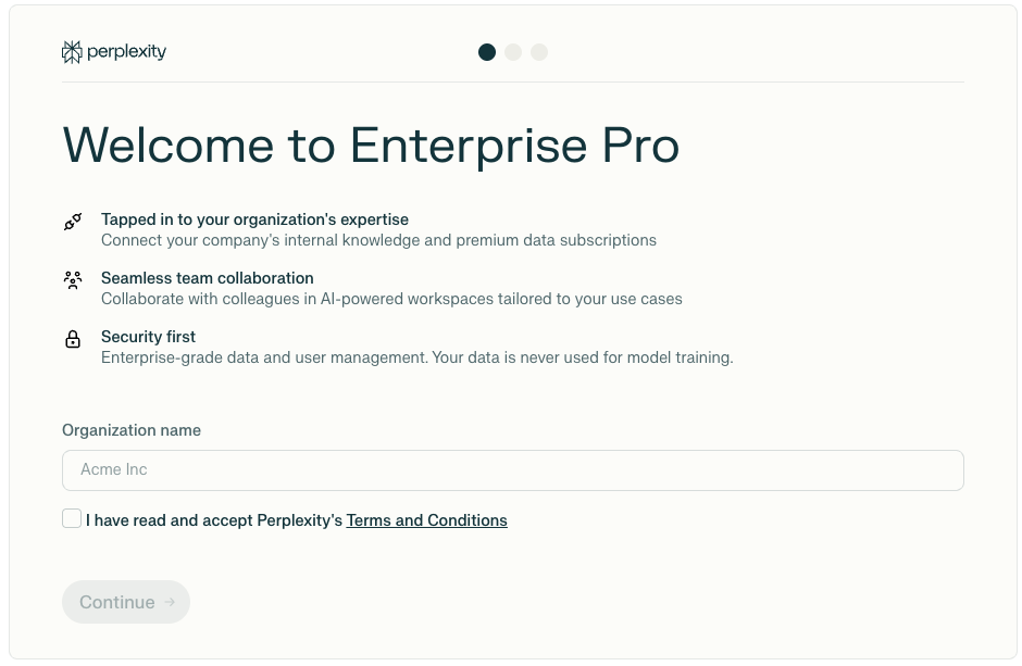 Perplexity Enterprise: 온보딩 가이드 | Perplexity Help Center