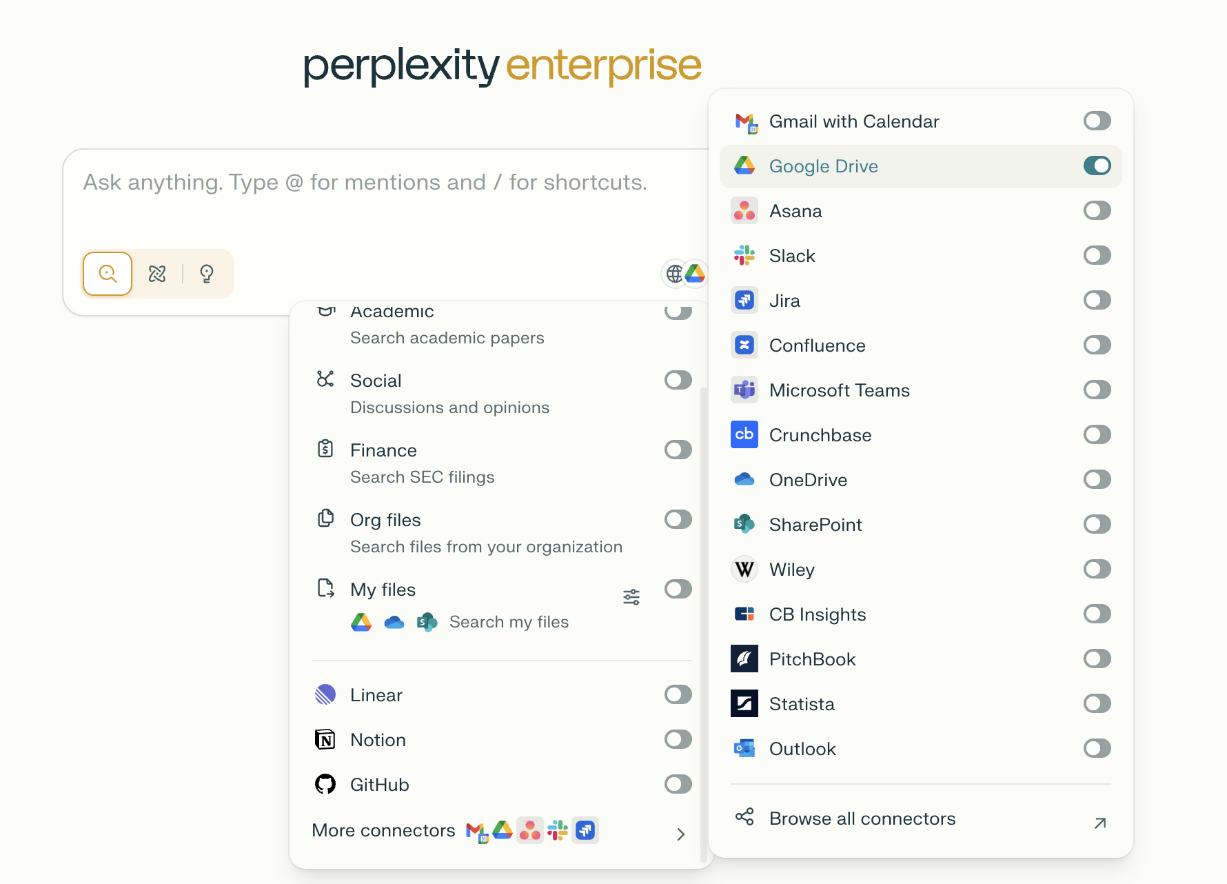 PerplexityとGoogleドライブの連携 | Perplexity Help Center